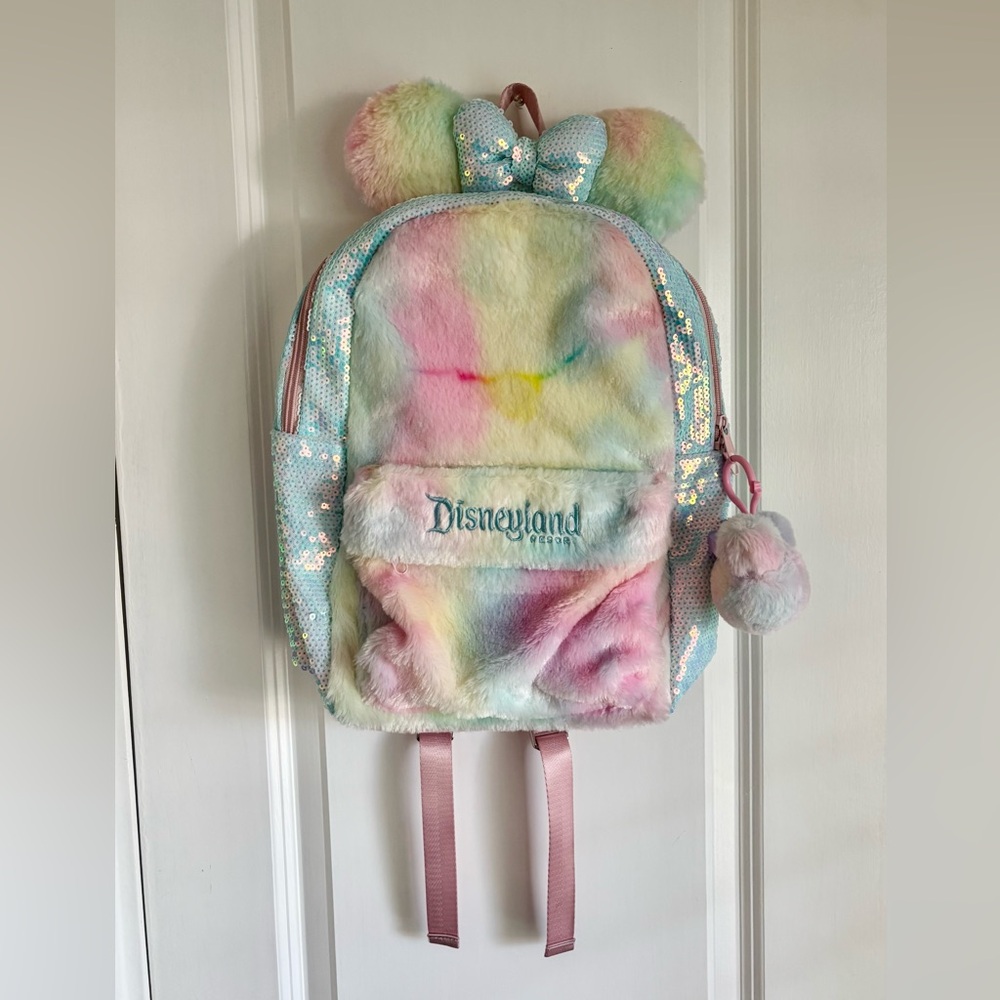 Disneyland Pastel Fur and Sequin Backpack